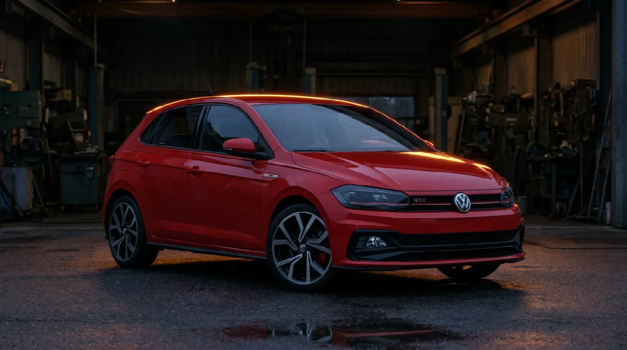 Volkswagen Polo GTI AW in donkere werkplaats - chiptuning JPT Performance