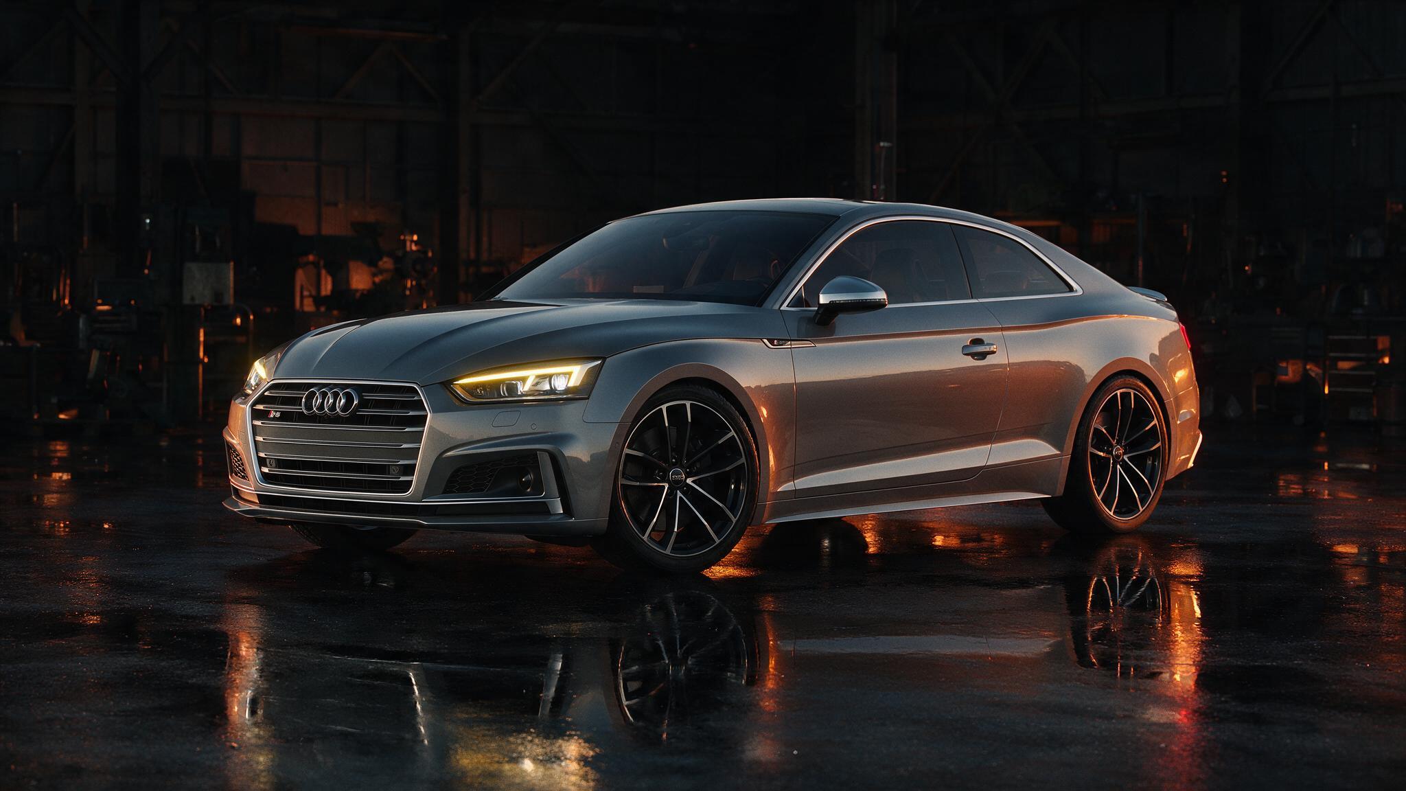 Audi S5 Coupé (B9) in een tuningwerkplaats