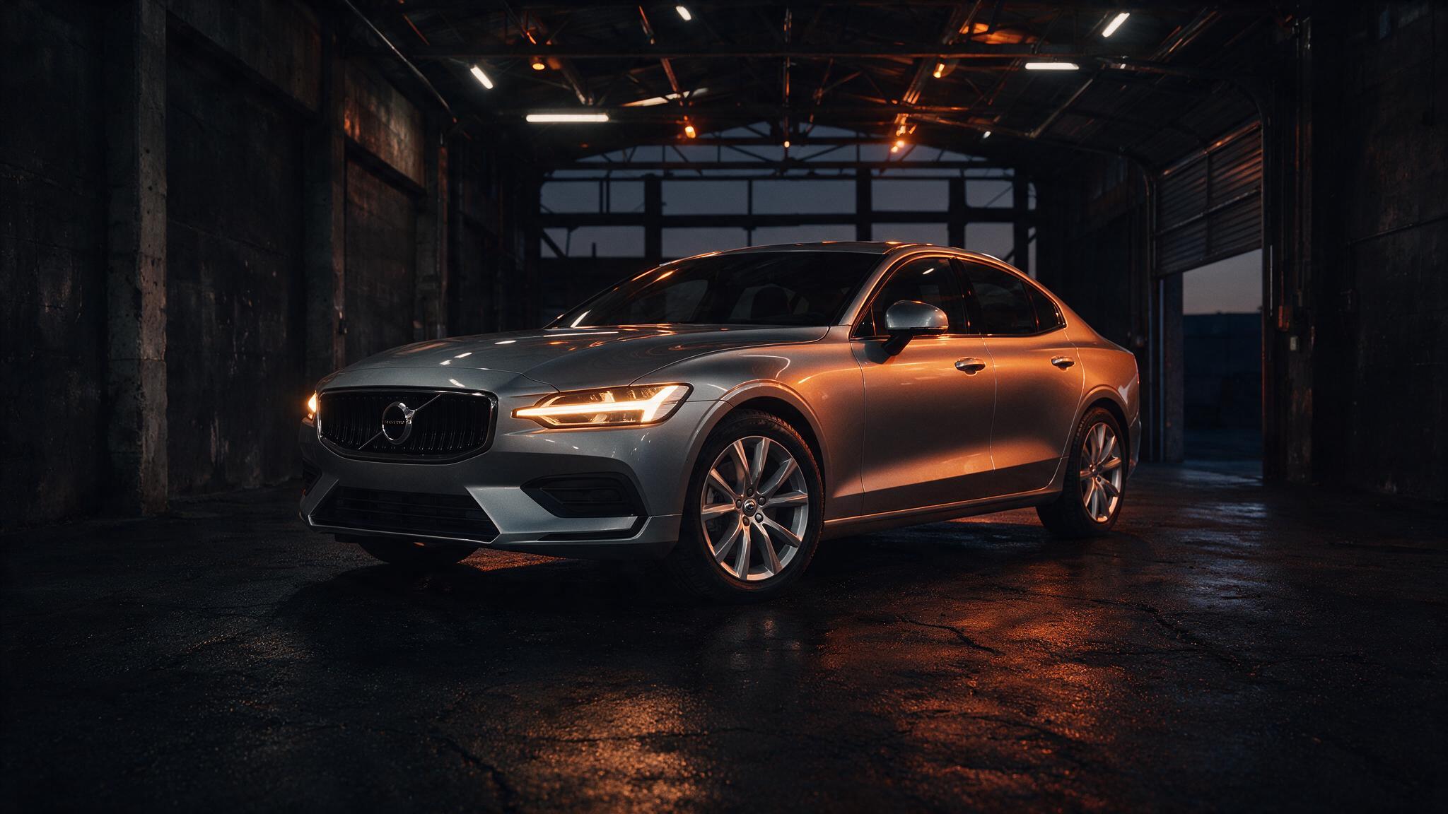 Volvo S60 D4 in een donkere werkplaats - chiptuning door JPT Performance