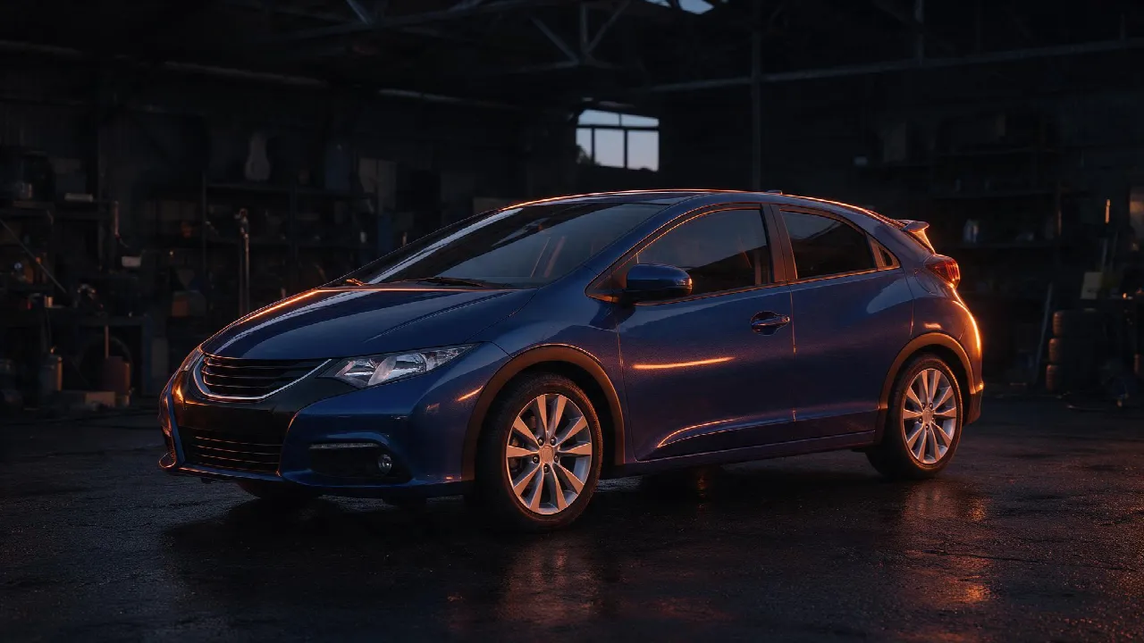 Honda Civic 1.6 i-DTEC in donkere tuningwerkplaats