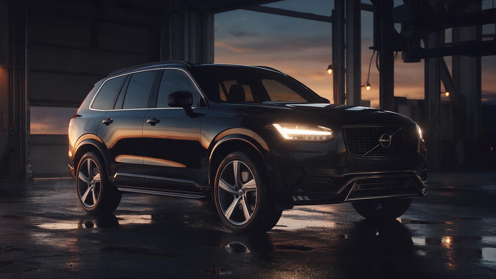 Volvo XC90 in donkere werkplaats
