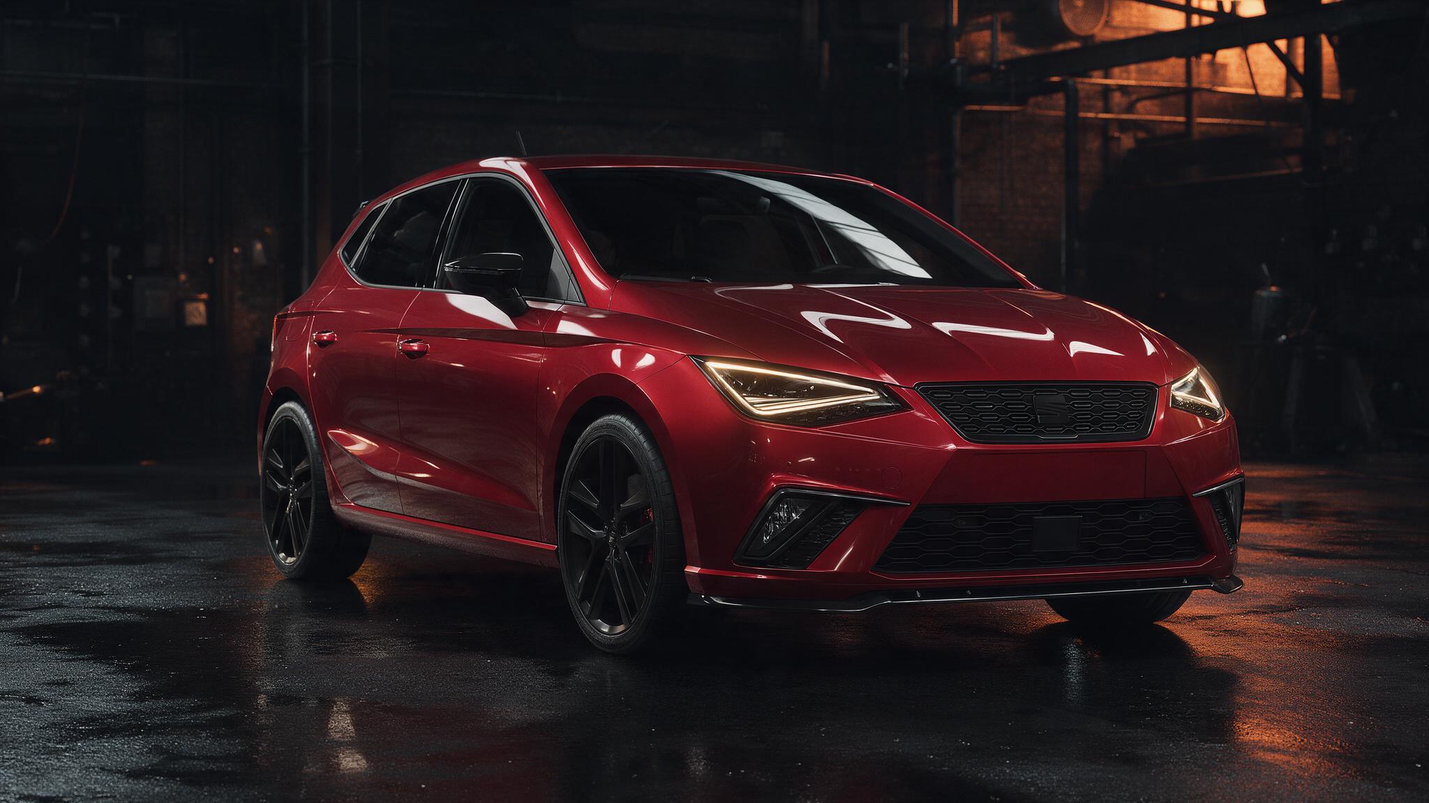 Seat Ibiza FR in donkere werkplaats