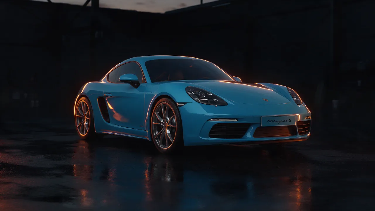 Porsche 718 Cayman S in Miami Blue
