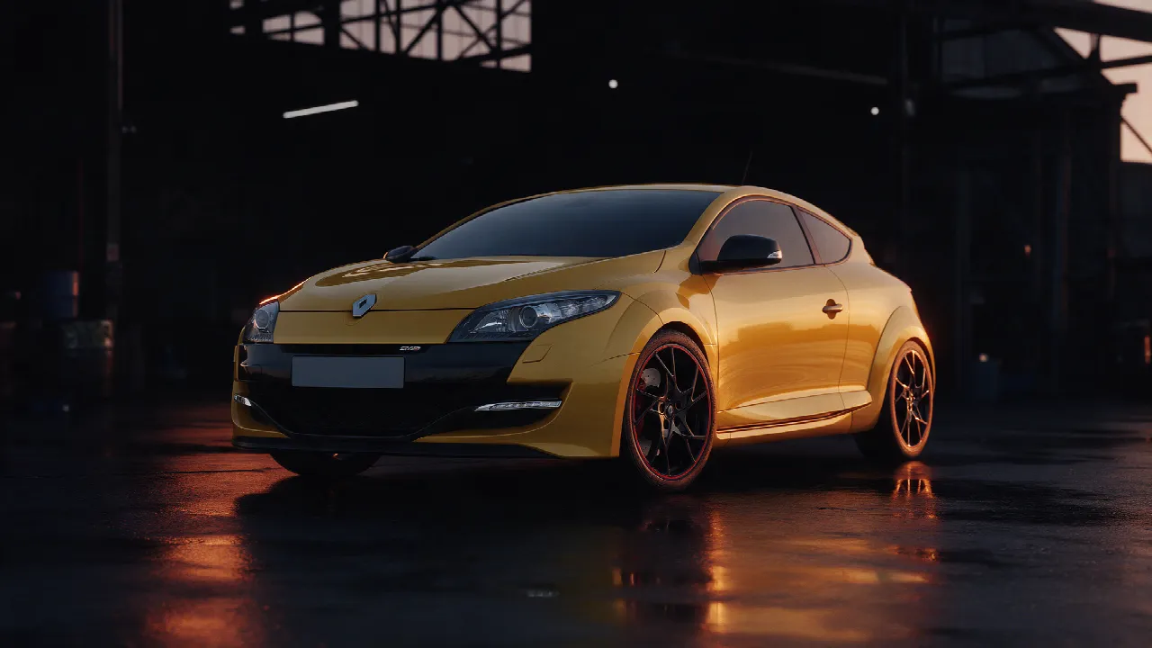 Renault Megane RS 250 in geel